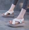 Fashion GKTINOO Fashion Handmade Women Sandals 2025 Summer Shoes Genuine Leather Wedges Sandals Female Hook & Loop Platform Sandals