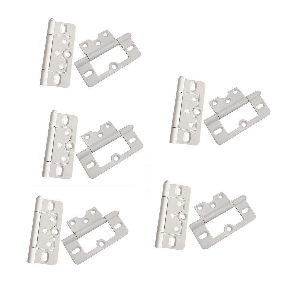 10Pieces Door Hinges Without Mortise Silents Operations Convenient for Cabinetry Furniture and Wardrobe Door Daily Use