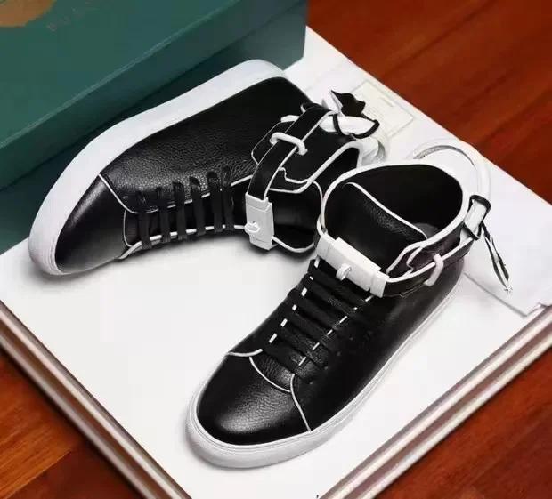 

МодаЧоловічі Повсякденні Кросівки Артикул Натуральна Шкіра Плоскі Кросівки Металевий Замок Великий Розмір Кросівки Коров яча Шкіра Чоловічі Кросівки Взуття для Чоловіків 42 чорний білий колір