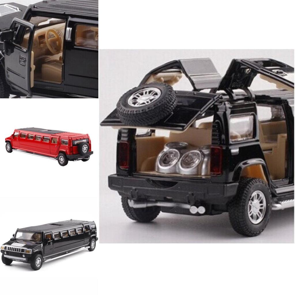 Exquisite 132 Scale H6 Alloy Model Car With Flashing Lights And Opening Doors