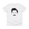 Ron Swanson Outline T Shirt Funny Parks and Rec Recreation Show Cool