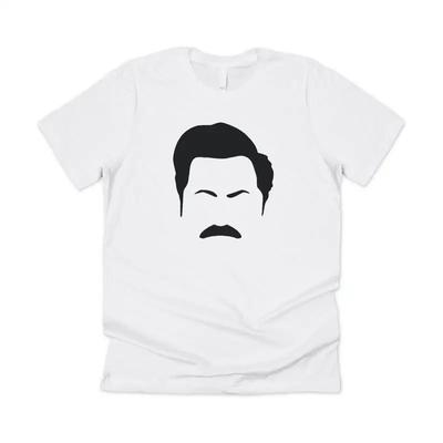 Ron Swanson Umriss T-Shirt Lustig Parks und Erholung Show Cool