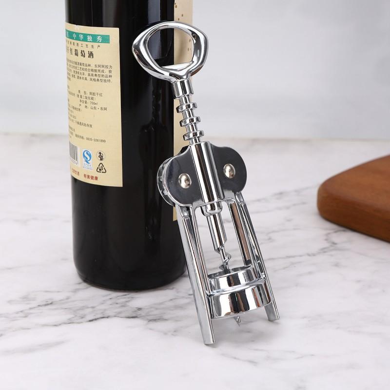 Multi-Function Wine Bottle Opener Zinc Alloy Corkscrew Beer Can Portable Kitchen Tool