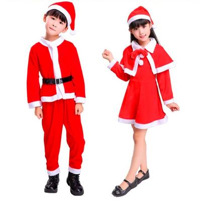 Vasarhely Fantasia Cosplay de Papai Noel para Meninos e Fantasia Cosplay Fofa de Papai Noel para Eventos e Recitais Crianças, Meninas, Material, Conjunto Infantil, Presente,