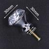 KAK 30mm Diamond Shape Design Colorful Crystal Glass Knobs Cupboard Drawer Pull Door Kitchen Cabinet Wardrobe Handles Hardware