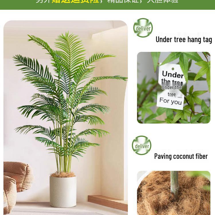 Bionic Green Sprenger's Fern Artificial Tree for Indoor Luxury Living Room Décor