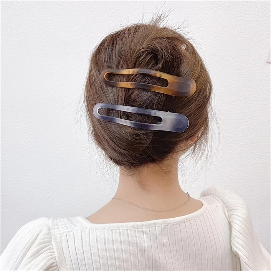 New Acrylic Matte Duckbill Hair Claws Barrettes Bow Solid Color Hair Clips Hair Accessories For Women Hairpin Ponytail Headwear