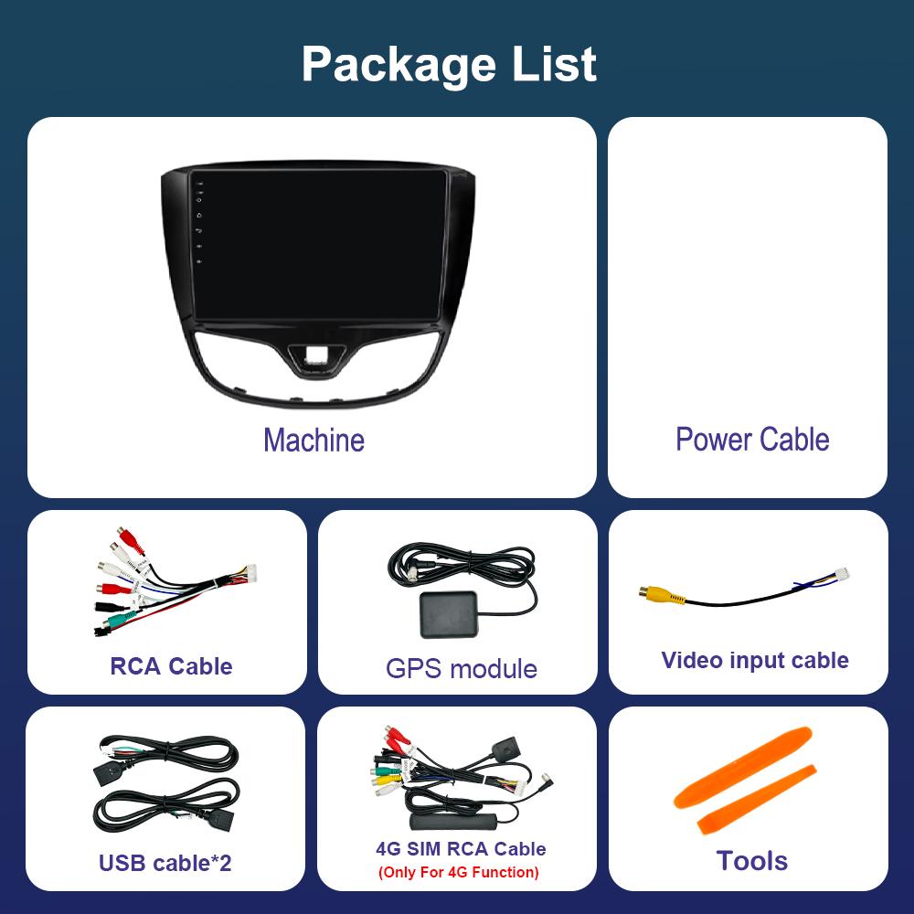 Video Multimedia Player 9 inch for Opel Karl 2017 - 2020 Android Car GPS Navi WiFi BT 4G WiFi Touch Screen Head Unit Cooling Fan