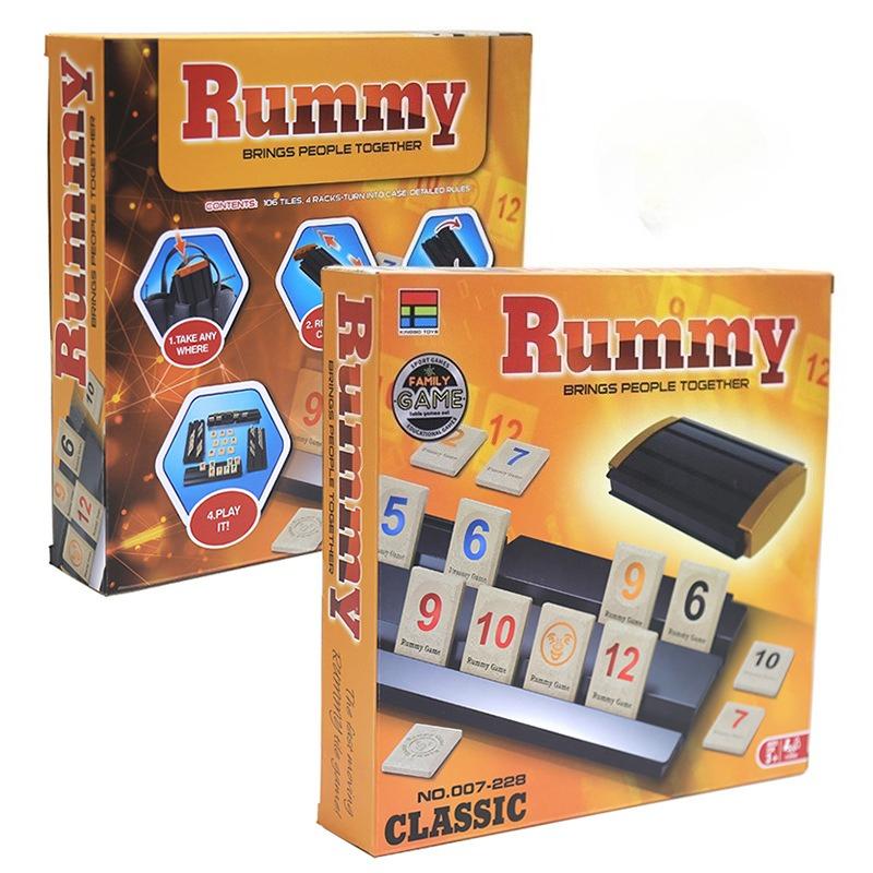 Board Game 4 Racks 106 Rummy Cube Games Family Friends Social Party Tabletop Card