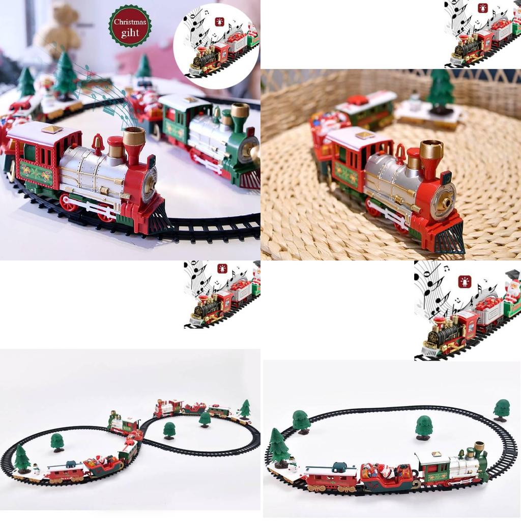 Colorful Electric Toy Train Set With Lights Music And Holiday Cheer For Kids