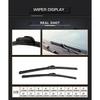 For Hyundai Kona 2017-2023 2018 2019 2020 2021 2022 Wiper Front & Rear Wiper Blades Windshield Windscreen Window 26"+16"+12"