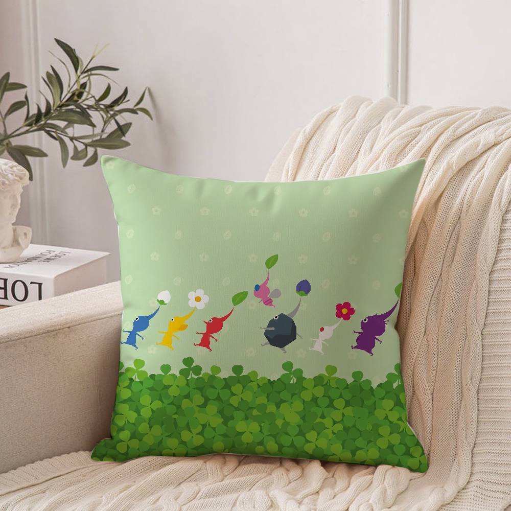 Cartoon P-PIKMINS Pillow Case Home Decor Throw For Sofa Bed Car Room Decor Gift Idea
