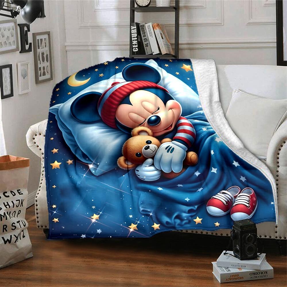 1pc M-Mouse Blanket, Gift, for Men and Women, Soft Blanket, Good for Sofa Bed Couch Travel, Lightweight Flannel Blanket