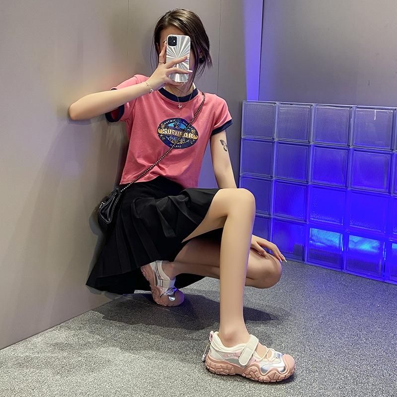 2025 summer new hiking shoes breathable women's mesh breathable student board shoes casual shoes ugly cute ins tide BR511
