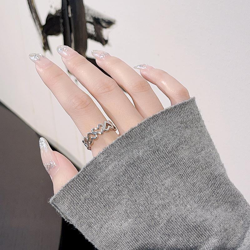 Schlichter Temperament Liebesring Damen Tide Cool Kalter Wind Nischendesign Fortgeschrittener Sinn Offener Zeigefingerring