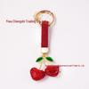 Rhinestone Cherry Polymer Clay Pendant Keychain Gift