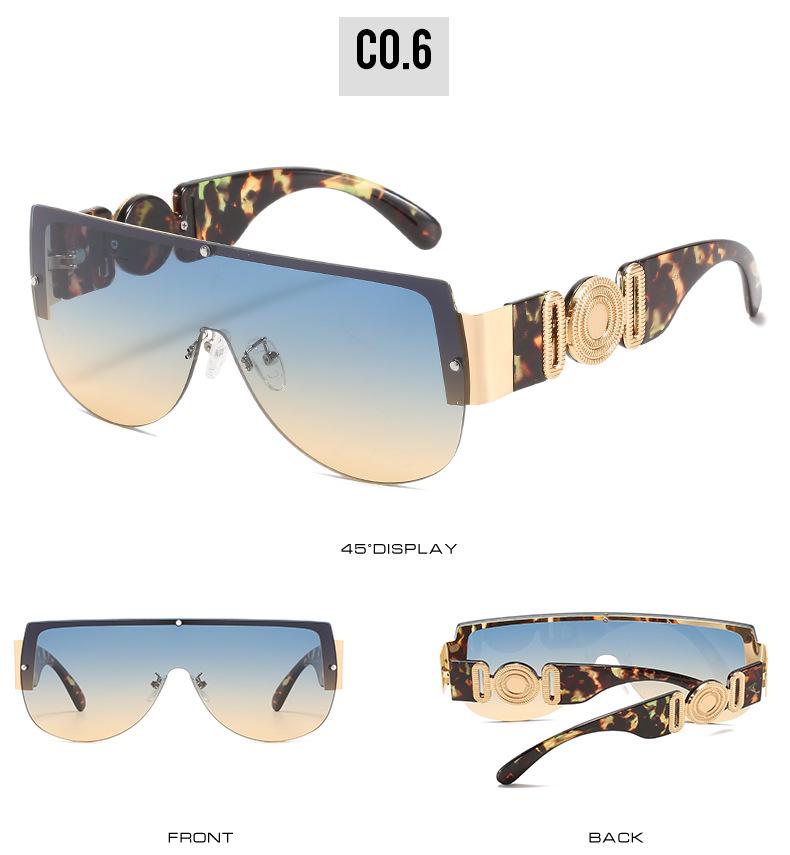 2021 Trendy European & American One-Piece Large Frame Sunglasses