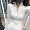 Giacca da Yoga Lu Family Defina Slim Fit con Collo Alto, Asciugatura Rapida - Morbida, Spazzolata, Elastica per l'Autunno