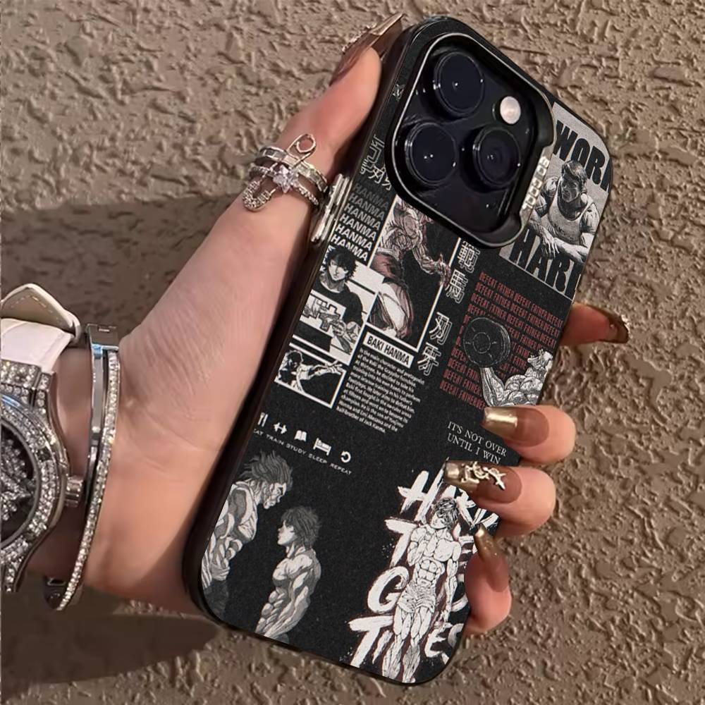 Cool B-Baki H-Hanma Phone Case For iPhone 17,16,15,14,13,12,11,Pro,X,XS,Max,Plus Soft Black Cover