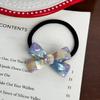 Korean New Cute 4.5cm Stereoscopic Bow Hair Tie Hair Clip For Sweet Girls Rhinestones Acetate Hair Rope Duckbill Clip
