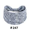 Leopard Print Headbands for Women Wide Boho Turban Head Wraps Cotton Knotted Elastic Hairbands Non Slip Workout Hair Accessories