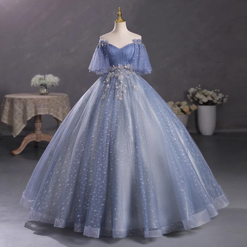 New gray-blue temperament bel canto solo