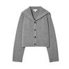 CS Spring New Women's Clothing Standard Edition Sailor Collar Wool Blend Knitting Cardigan Sweater 1260913