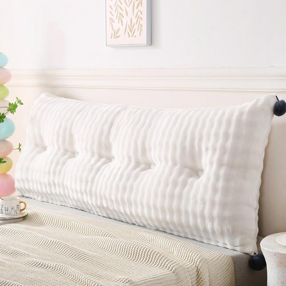 Odnímatelný čelo postele čtecí polštář, plyšový zádový polštář, klínový polštář na postel a pohovku