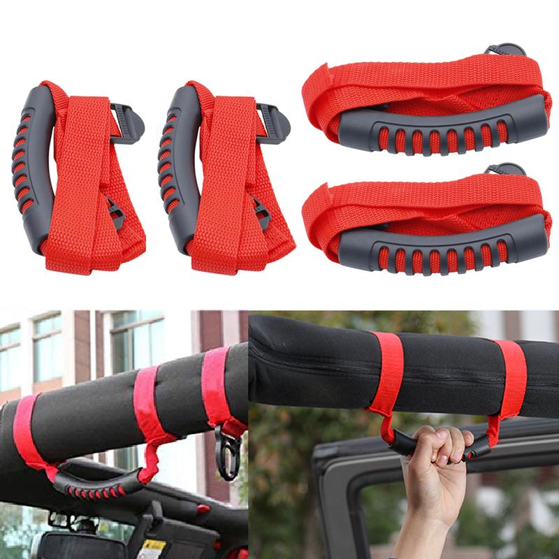 Roll Bar Grab Handles Grip Handle Fits For 1995- Jeep Wrangler YJ TJ JK JKU JL Sports Sahara Freedom Rubicon X Unlimited