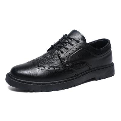 2024 New Gentleman Luxury Crocodile Pattern Business Leather Shoes Office Thick Bottom Shoes Men's Casual Black Shoes