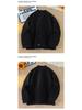 Men's Retro Waffle Knit V-Neck Cardigan Hoodie – Spring/Autumn Heavyweight Loose Casual Jacket.
