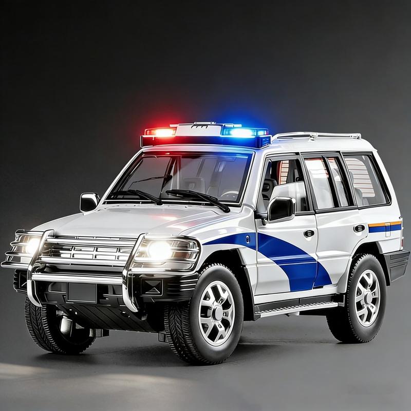 

1:18 Mitsubishis PAJERO SUV Alloy Car Model Diecast Metal Toy Police Off-road Vehicle Car Model Simulation Sound Light Kids Gift білий