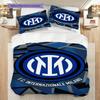 Biancheria da letto con design dello stemma dell'Inter (1 * copripiumino + 2 * federa, senza nucleo) Regalo di compleanno di Natale Set biancheria da letto Morbido e confortevole