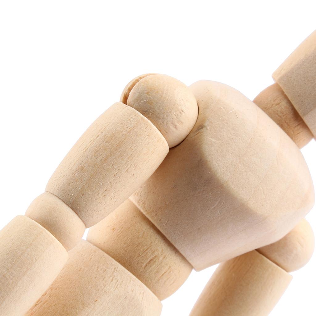Mannequin Model, Articulated Wooden, Learning Shadows and Lights, Suitable for Photographic Props, Desk Toy, 4.5 Inch