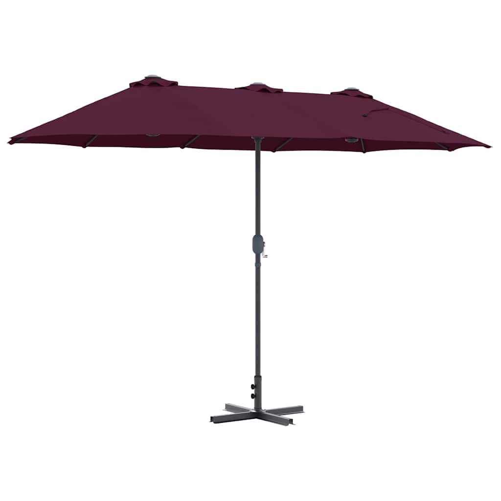 Garden Sun Umbrella Burgundy Red 370 X 197 X 239 Cm