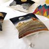 Home Landscape Polyester Pillowcase Home Digital Printing Sofa Cushion Waist Pillowcase