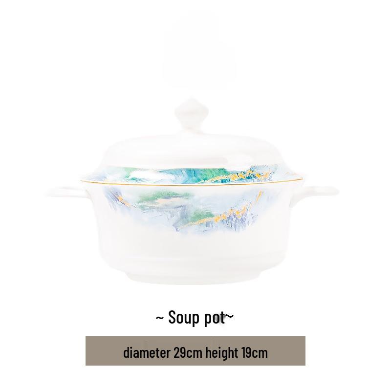 

Maud Lanka Jingdezhen Magnificent Landscape Ceramic Dinnerware