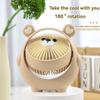 Cartoon Bear Handheld Fan USB Charging Student Desktop Fan Cute Small Fan