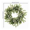 Faux Eucalyptus Wreath with White Flowers Authentic Artificial All Seasons for