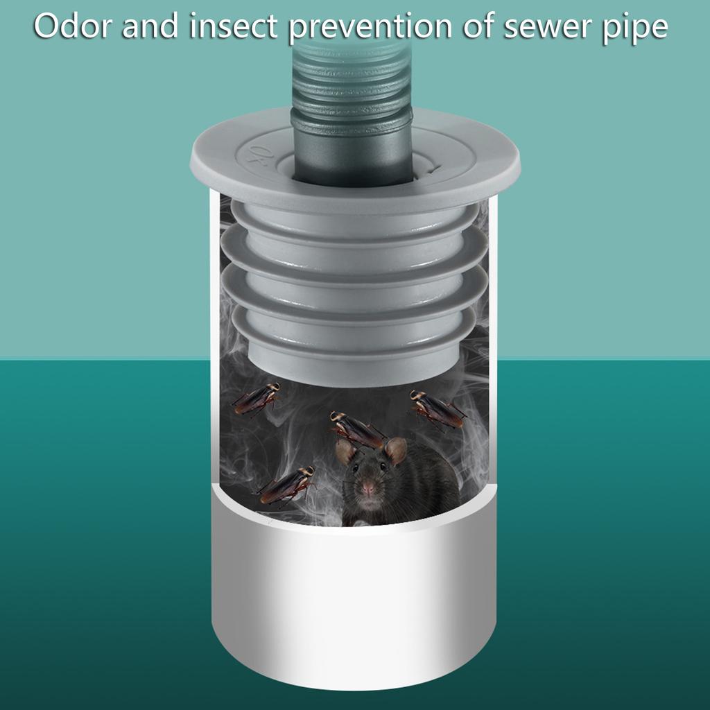 Lengthen Sewer Pipe Deodorant Silicone Seal Ring Washing Machine Sink Drain Insects-proof Sealing Plug for Kitchen