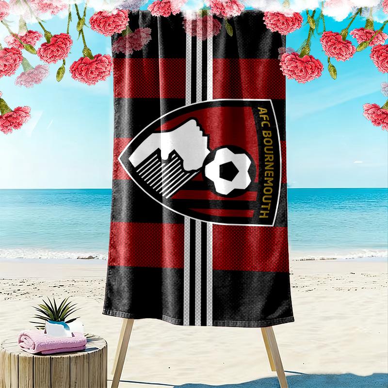 AFC Bournemouth Aufdruck Strandtuch, Großes Weiches Schnelltrocknendes Handtuch für Strand Camping Schwimmen