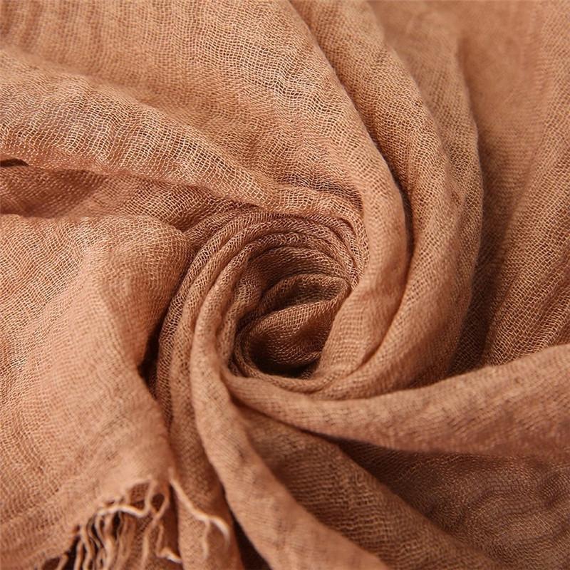 90*180cm Women Muslim Crinkle Cotton HijabS Scarf Femmale Musulman Soft Cotton Headscarf Islamic Hijabs Foulard Shawls Wraps