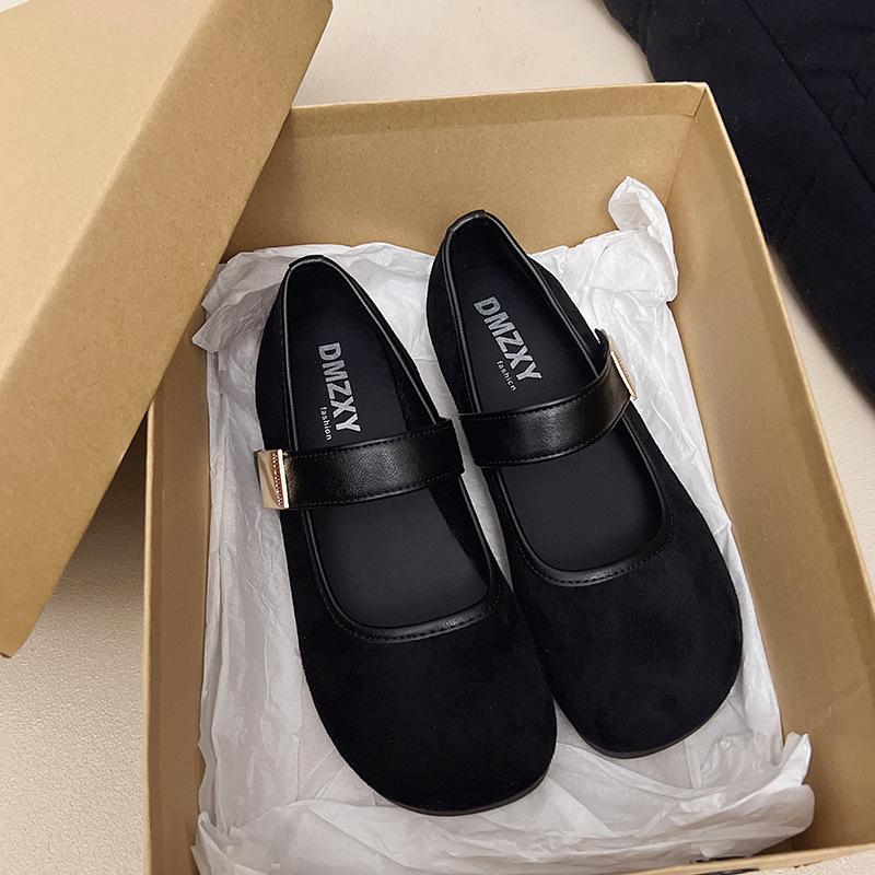 Mary Jane shoes women's spring new flat-soled single shoes with skirt shoes with soft soles