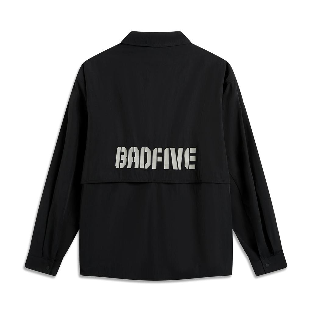 Li Ning Basketball Series Bad Five Soft Moisture Wicking Versatile Loose Long Sleeve Shirt Men shirts ASHV101-3