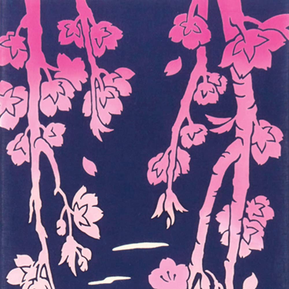 kenema Tenugui Hand Weeping Mirror Cherry Blossom 34 x 90cm Miyamoto-Towel Japanese-made Chū-dyed Towel, Design,