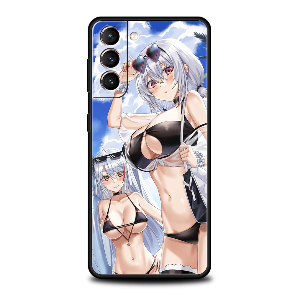Funda de Chica Anime Sexy de Verano para Samsung Galaxy S24 S23 S22 S20 S21 FE Ultra S24 S23 S10 S10E S9 S8 Plus 5G Funda de Teléfono de Silicona