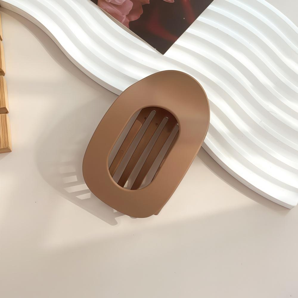 

Заколка-краб из поликарбоната для женщин, новый дизайн, леопардовый матовый, изогнутый, плоский, заколки для укладки, акриловые, лежачие, аксессуары для волос Matte Brown