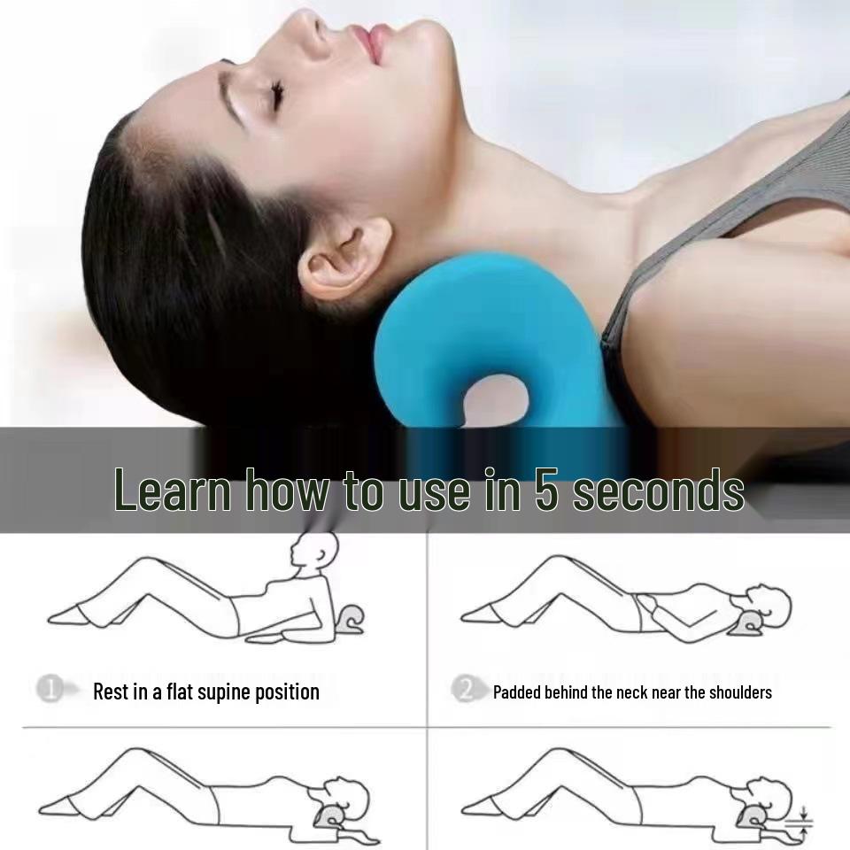 C-Shaped Cervical Vertebra Neck and Shoulder Massager Pillow