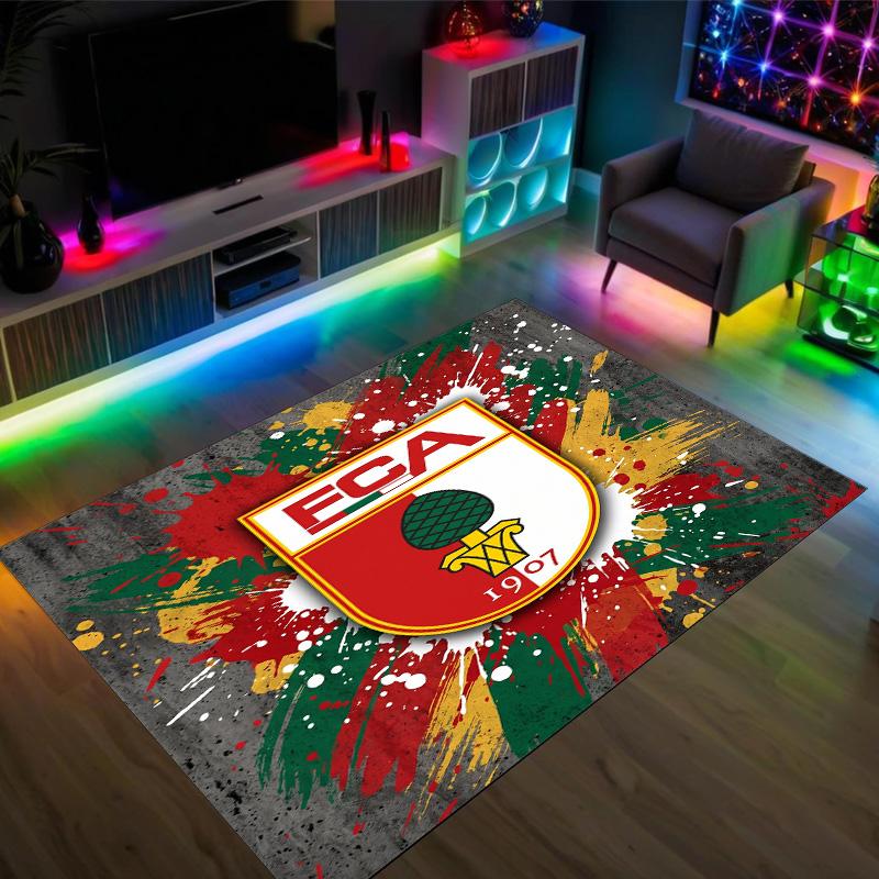 FC Augsburg FC Design Crystal Velvet Carpet Cozy Non?Slip Printed Rug For Bedroom Living Room Entrance
