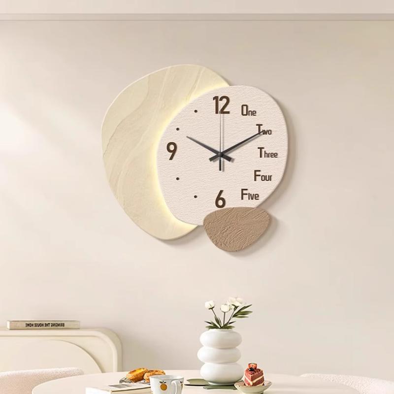 Modern Simple Wall Clock, Silent Quartz Clock, Bedroom Clock Living Room Sofa Background Decoration Wall Clock, No Battery